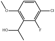 1-(3-Chloro-2-fluoro-6-methoxy-phenyl)-ethanol Struktur