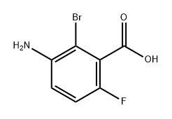 3-Amino-2-bromo-6-fluoro-benzoic acid Struktur