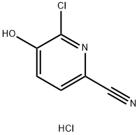 2-Pyridinecarbonitrile, 6-chloro-5-hydroxy-, hydrochloride (1:1) Struktur