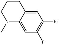 6-bromo-7-fluoro-1-methyl-1,2,3,4-tetrahydroquinoline Struktur