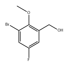 (3-Bromo-5-fluoro-2-methoxy-phenyl)-methanol Struktur