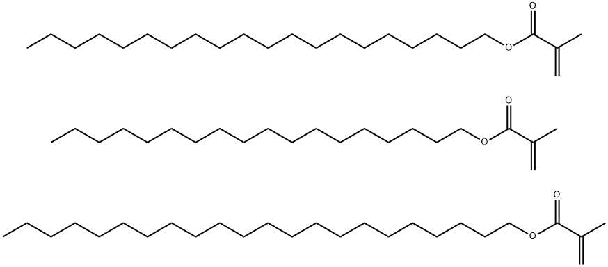 2-Propenoic acid, 2-methyl-, docosyl ester, polymer with eicosyl 2-methyl-2-propenoate and octadecyl 2-methyl-2-propenoate Struktur