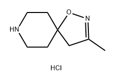 1-Oxa-2,8-diazaspiro[4.5]dec-2-ene, 3-methyl-, hydrochloride (1:1) Struktur