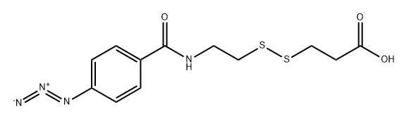 3-[[2-[(4-azidobenzoyl)amino]ethyl]dithio]propanoicacid Struktur