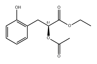 Benzenepropanoic acid, α-(acetyloxy)-2-hydroxy-, ethyl ester, (αS)- Struktur