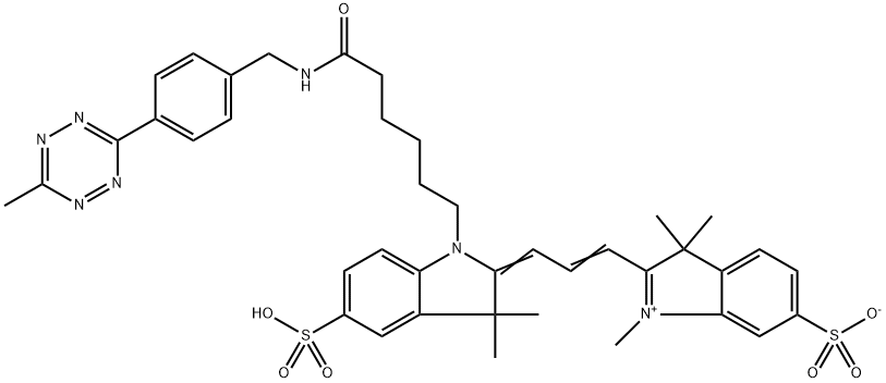 diSulfo-Cyanine3 Me-tetrazine Struktur