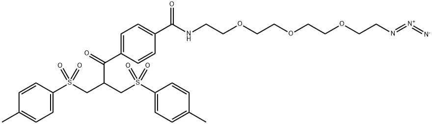 Bis-sulfone-PEG3-Azide Struktur