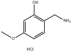 2-(aminomethyl)-5-methoxyphenol hydrochloride Struktur