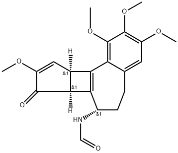 N-[(7S)-5,6,7,7bα,8,10aα-Hexahydro-1,2,3,9-tetramethoxy-8-oxobenzo[a]cyclopenta[3,4]cyclobuta[1,2-c]cyclohepten-7-yl]formamide Struktur