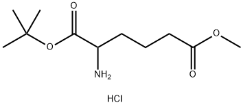 Norleucine, 6-methoxy-6-oxo-, 1,1-dimethylethyl ester, hydrochloride (1:1) Struktur