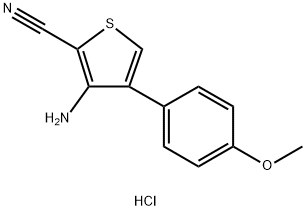 3-Amino-4-(4-methoxyphenyl)thiophene-2-carbonitrile hydrochloride Struktur