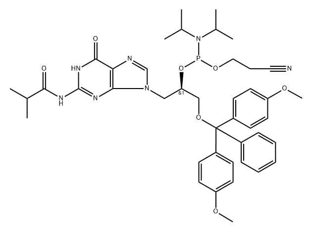 (R)-GNA-G(iBu) phosphoramidite Struktur