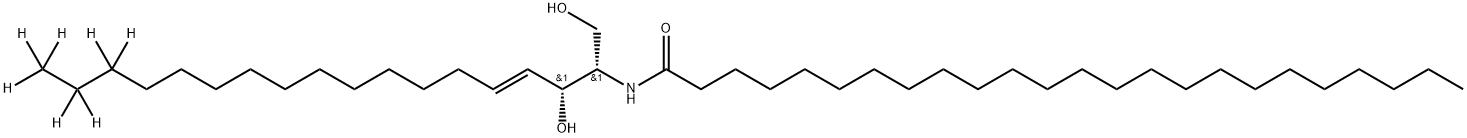 N-[(1S,2R,3E)-2-hydroxy-1-(hydroxymethyl)-3-heptadecen-1-yl-d7]-tetracosanamide Struktur