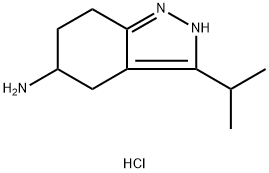 2H-Indazol-5-amine, 4,5,6,7-tetrahydro-3-(1-methylethyl)-, hydrochloride (1:2) Struktur