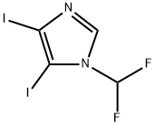 1-(difluoromethyl)-4,5-diiodo-1H-imidazole Struktur