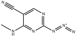 5-Pyrimidinecarbonitrile, 2-azido-4-(methylamino)- Struktur