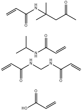 2-Propenoic acid polymer with N-(1,1-dimethyl-3-oxobutyl)-2-propenamide, N,N'-methylenebis-[2-propenamide] and N-(1-methylethyl)-2-propenamide Struktur