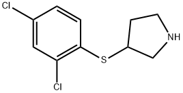 3-((2,4-Dichlorophenyl)thio)pyrrolidine Struktur