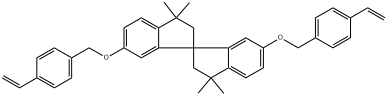 6,6′-bis[(4-ethenylphenyl)methoxy]-2,2′,3,3′-tetrahydro-3,3,3′,3′-tetramethyl- 1,1′-spirobis[1H-indene Struktur