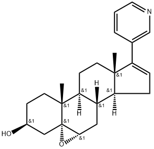 Androst-16-en-3-ol, 5,6-epoxy-17-(3-pyridinyl)-, (3β,5α,6α)- Struktur