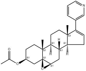 Androst-16-en-3-ol, 5,6-epoxy-17-(3-pyridinyl)-, 3-acetate, (3β,5β,6β)- Struktur