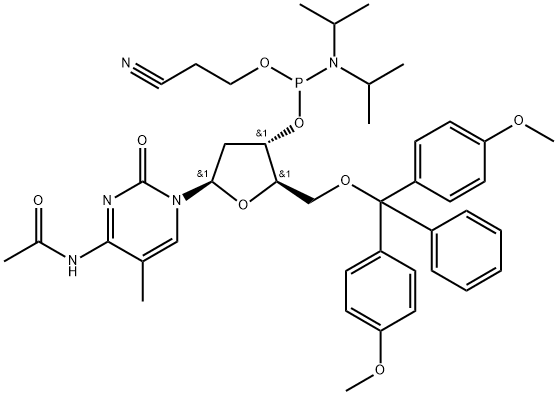 5'-DMT-N4-Ac-5-Me-dC Phosphoramidite Struktur