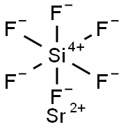 strontium hexafluorosilicate(2-) Struktur