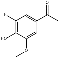 1-(3-Fluoro-4-hydroxy-5-methoxyphenyl)ethanone Struktur