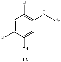 Phenol, 2,4-Dichlor-5-hydrazin-, Monohydrochlorid Struktur