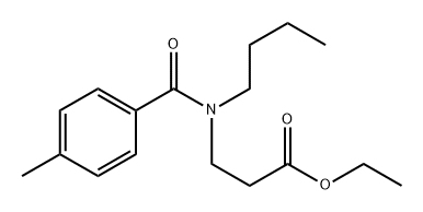 β-Alanine, N-butyl-N-(4-methylbenzoyl)-, ethyl ester Struktur