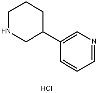 Pyridine, 3-(3-piperidinyl)-, hydrochloride (1:2) Struktur