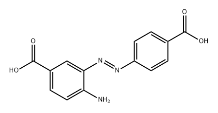 4-amino-3-[(E)-(4-carboxyphenyl)diazenyl]benzoic acid Struktur