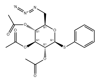 Phenyl 6-azido-6-deoxy-1-thio-beta-D-glucopyranoside 2,3,4-triacetate Struktur