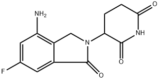 3-(4-amino-6-fluoro-1-oxoisoindolin-2-yl)piperidine-2,6-dione Struktur