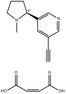 Pyridine, 3-ethynyl-5-((2S)-1-methyl-2-pyrrolidinyl)-, (2Z)-2-butenedioate(1:1) Struktur