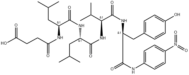 SUC-LEU-LEU-VAL-TYR-PNA Struktur