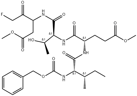 Z-Ile-Glu(OMe)-Thr-DL-Asp(OMe)-fluoromethylketone Struktur