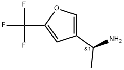 (S)-1-(5-(trifluoromethyl)furan-3-yl)ethan-1-amine Struktur