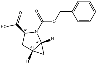 (1R,3S,5R)-2-((benzyloxy)carbonyl)-2-azabicyclo[3.1.0]hexane-3-carboxylic acid Struktur