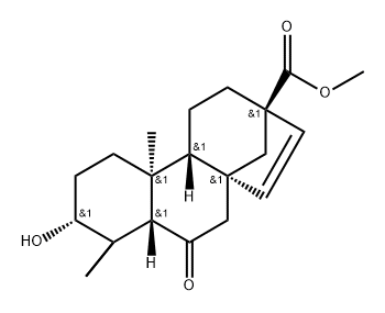 17-Nor-8β,13β-kaur-15-ene-13-carboxylic acid, 3α-hydroxy-6-oxo-, methyl ester, (+)- (8CI) Struktur