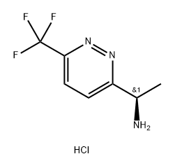 3-Pyridazinemethanamine, α-methyl-6-(trifluoromethyl)-, hydrochloride (1:1), (αR)- Struktur