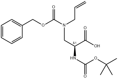 L-Alanine, N-[(1,1-dimethylethoxy)carbonyl]-3-[[(phenylmethoxy)carbonyl]-2-propen-1-ylamino]- Struktur