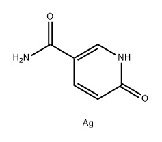 3-Pyridinecarboxamide, 1,6-dihydro-6-oxo-, monosilver(1+) salt Struktur