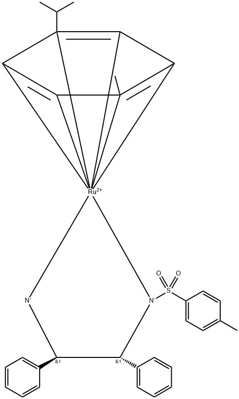 [(1R,2R)‐N‐(p‐Toluenesulfonyl)‐1,2‐diphenylethanediamine](p‐cymene)ruthenium(II) Struktur