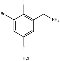 (3-Bromo-2,5-difluorophenyl)methanamine hydrochloride Struktur