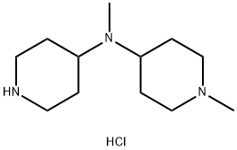 N,1-Dimethyl-N-(piperidin-4-yl)piperidin-4-amine hydrochloride Struktur