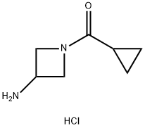 (3-Amino-azetidin-1-yl)-cyclopropyl-methanone, hydrochloride (1:1) Struktur