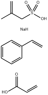 POLYMEROFSTYRENE,ACRYLICACIDANDSODIUM2-METHYL-2-PROPENE-1-SULPHONATE Struktur