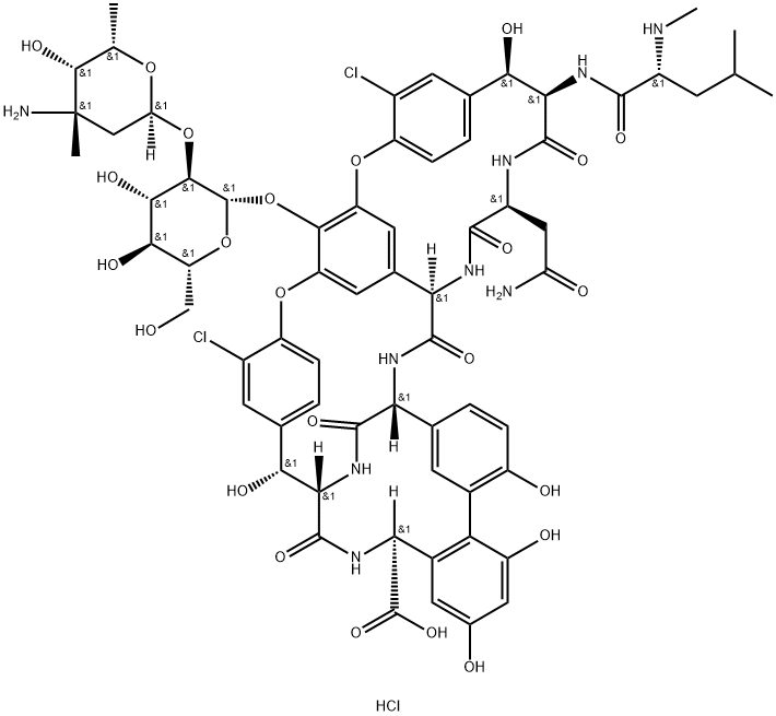 Vancomycin hydrochloride Struktur