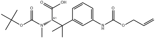 L-Phenylalanine, N-[(1,1-dimethylethoxy)carbonyl]-N,β,β-trimethyl-3-[[(2-propen-1-yloxy)carbonyl]amino]- Struktur